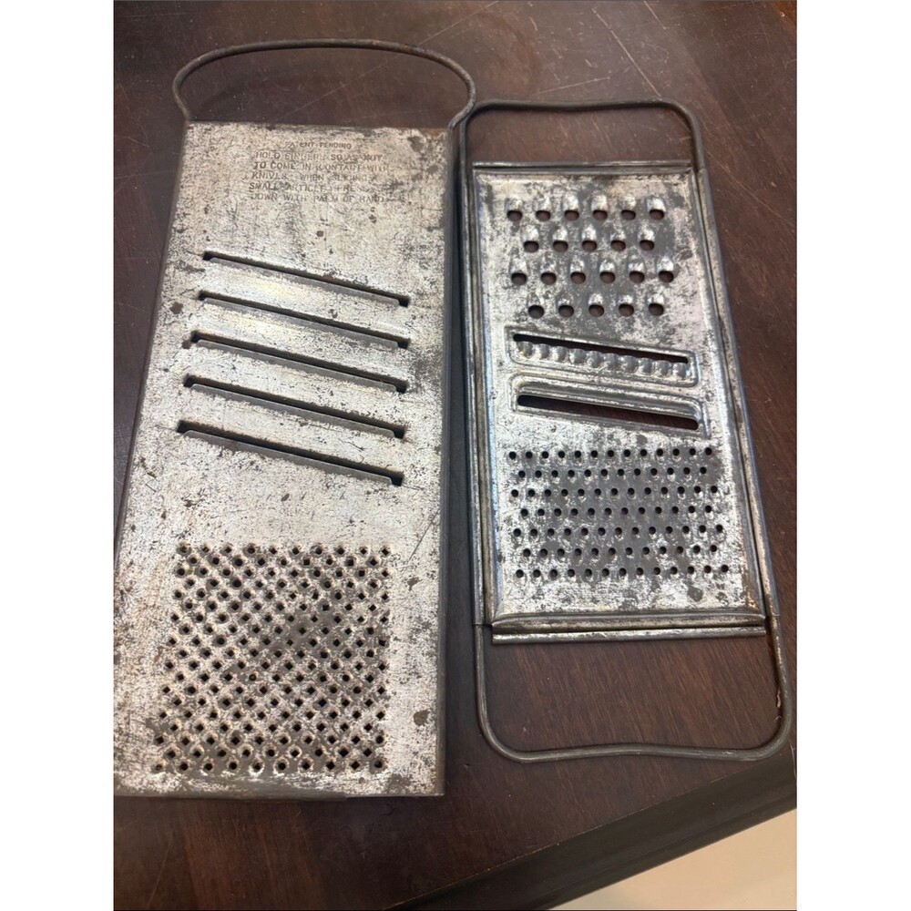 Vintage Metal Handheld Cheese & Vegetable Graters